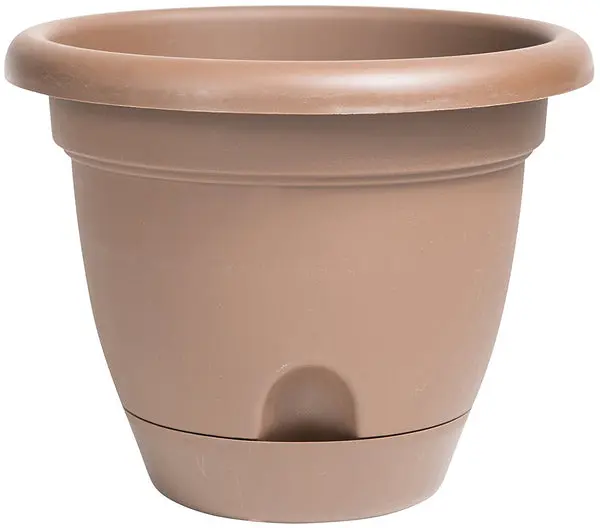 Bloem LP1245 12 Inch Lucca Planter Chocolate Modern Garden Decor