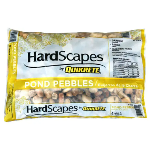 Quikrete 1175-25 HardScapes Pond Pebbles 0.5 Cubic Foot Decorative Landscaping Stones