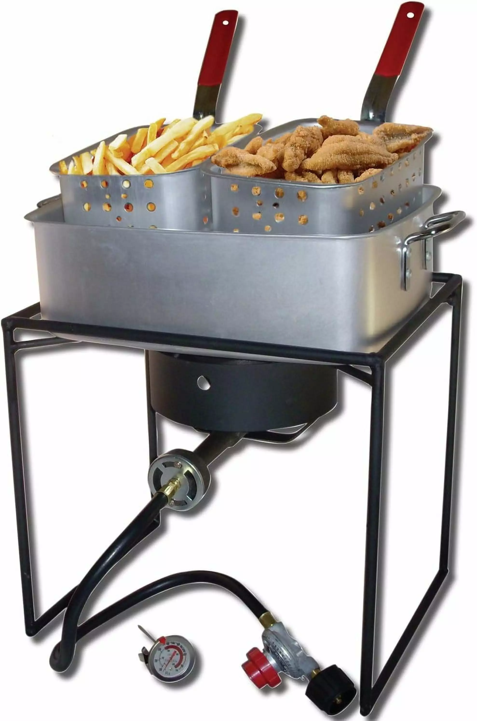 King Kooker 16 Propane Stove Burner Deep Fryer 2 Frying Baskets Outdoor Cooking