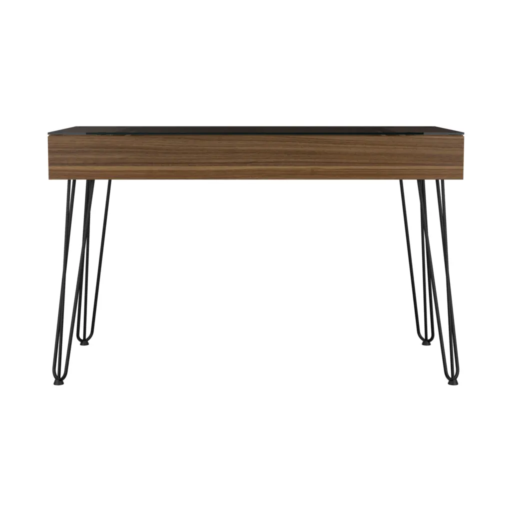 Baxter 120 Drawer Desk Four Legs One Drawer Mahogany Brown Computer Desk rta mubles colombia