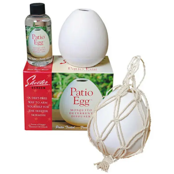 Scent Shop 90600 Skeeter Screen Patio Egg Mosquito Deterrent Diffuser 4 Oz Outdoor Bug Repellent