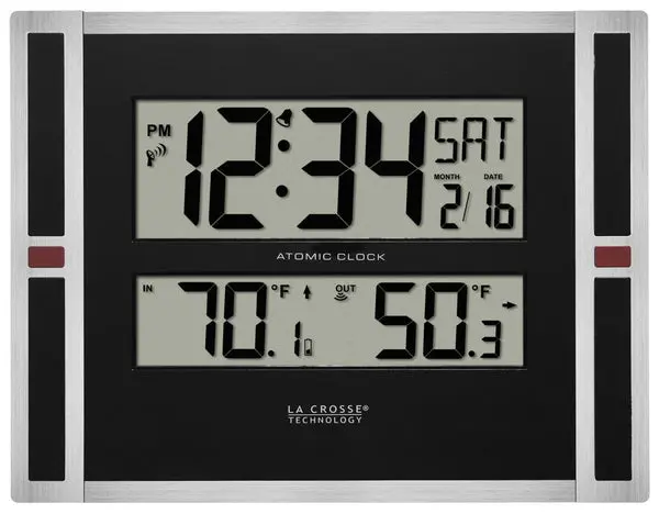 La Crosse Technology 513-149 Atomic Time Digital Wall Clock Date Display