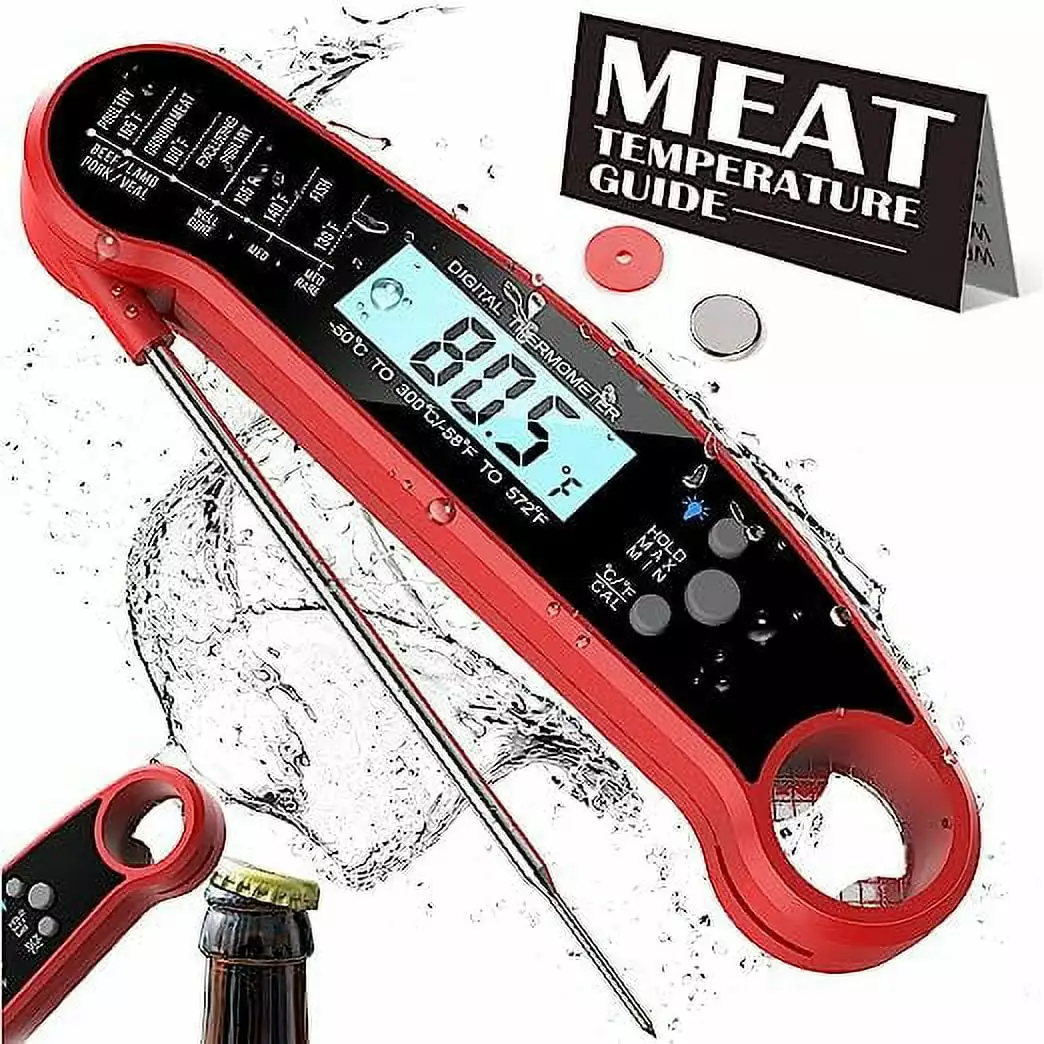 Digital Meat Thermometer Probe Grilling BBQ Kitchen Cooking Baking Liquids Candy Air Fryer