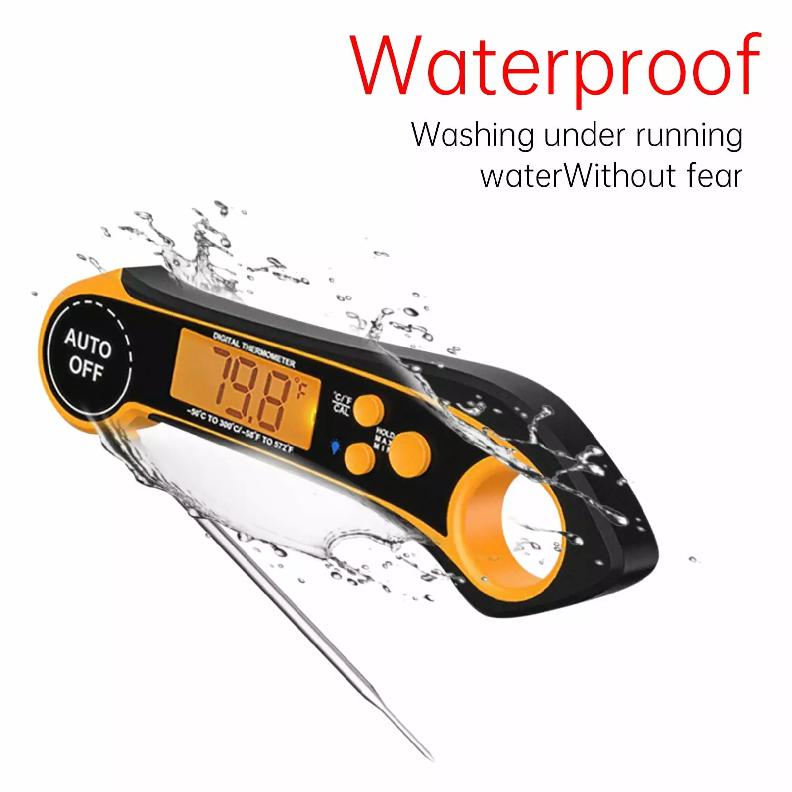 HTHJSCO Digital Food Probe Electronic Meat BBQ Thermometer Size