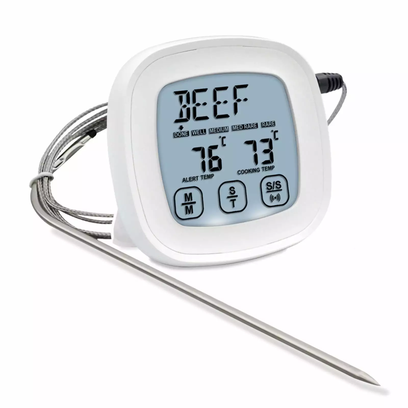 Pompotops Digital Cooking Food Meat Smoker Oven Kitchen BBQ Grill Thermometer LCD Display