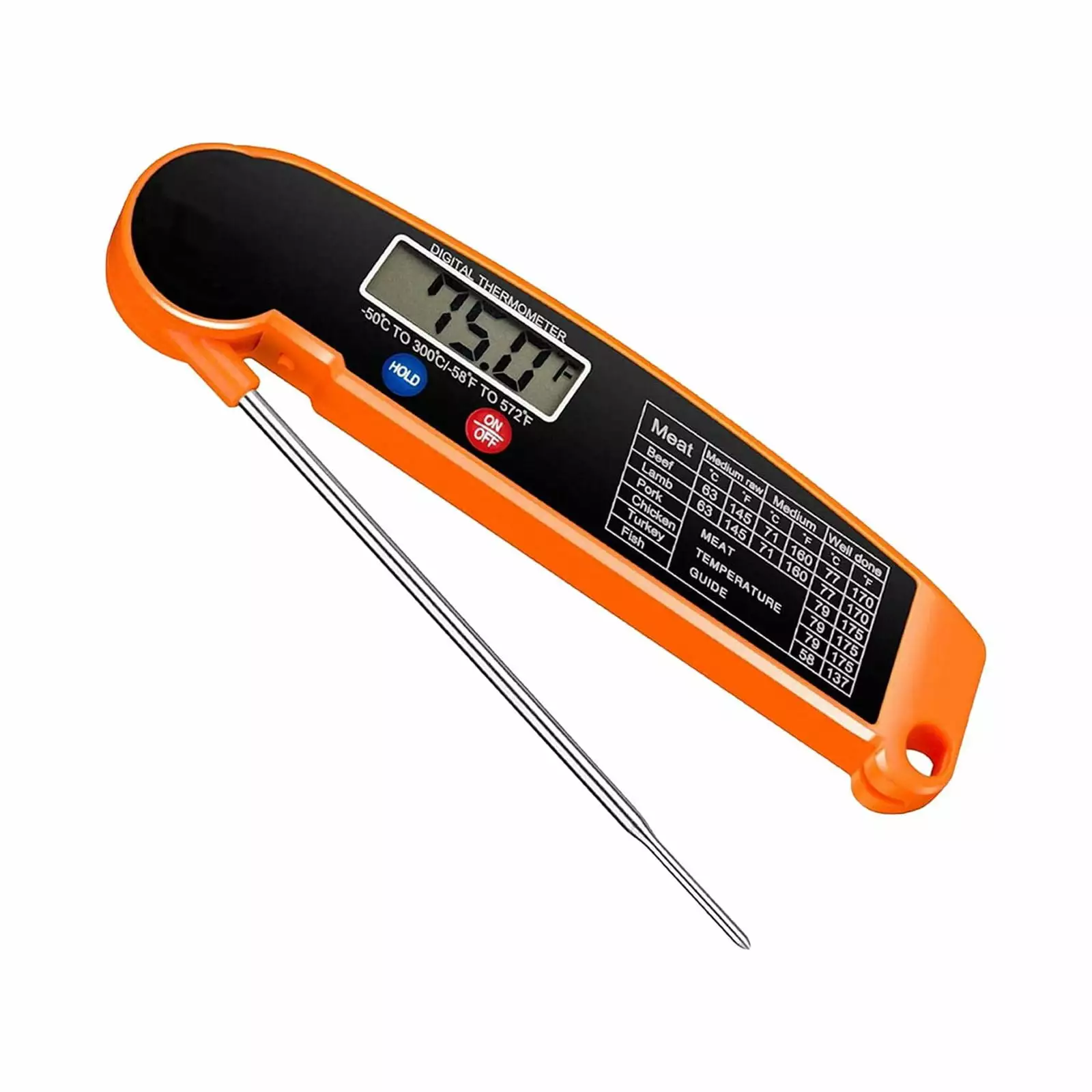 Folding Probe Barbecue Grill Food Electronic Probe Oil Temperature Thermometer