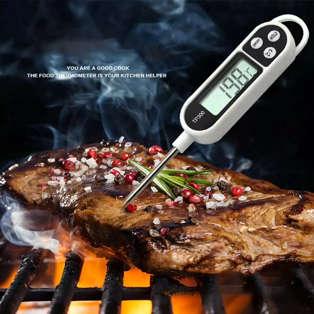 Ludlz Digital Food Thermometer Kitchen Oven BBQ Cooking Meat Milk and Water Measurement