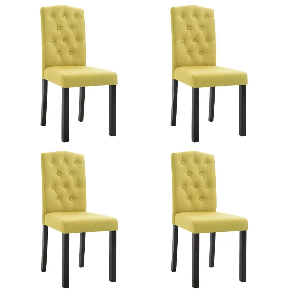 Dining Chairs 4 pcs Green Fabric Modern Kitchen Seating Set