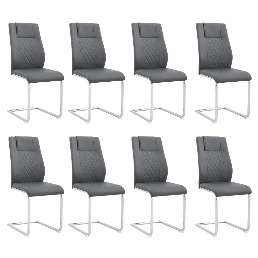 Modern Dining Chairs Faux Hide Padded Seat droom w-1151