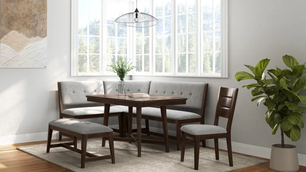 Mid Century Modern Dining Chairs Upholstered Side Chair Cherry Solid Wood ihomefurnishings