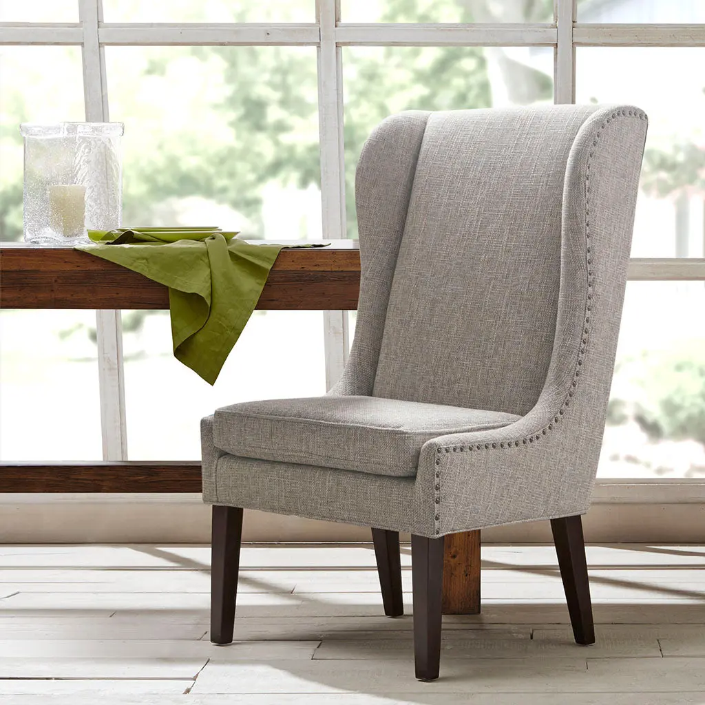 Captain's Dining Chair Grey Multi Polyester jla