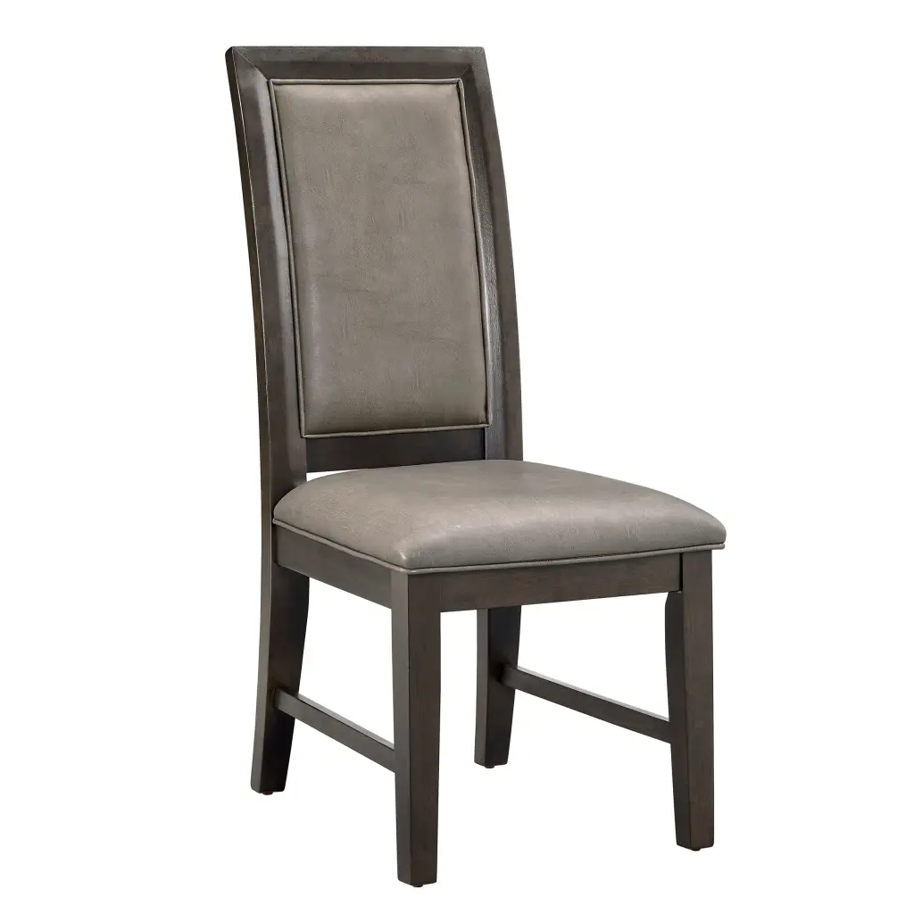 Beautiful Transitional 2Pc Brown Upholstered Seat Back Cushion Dining Chairs Set kanepe