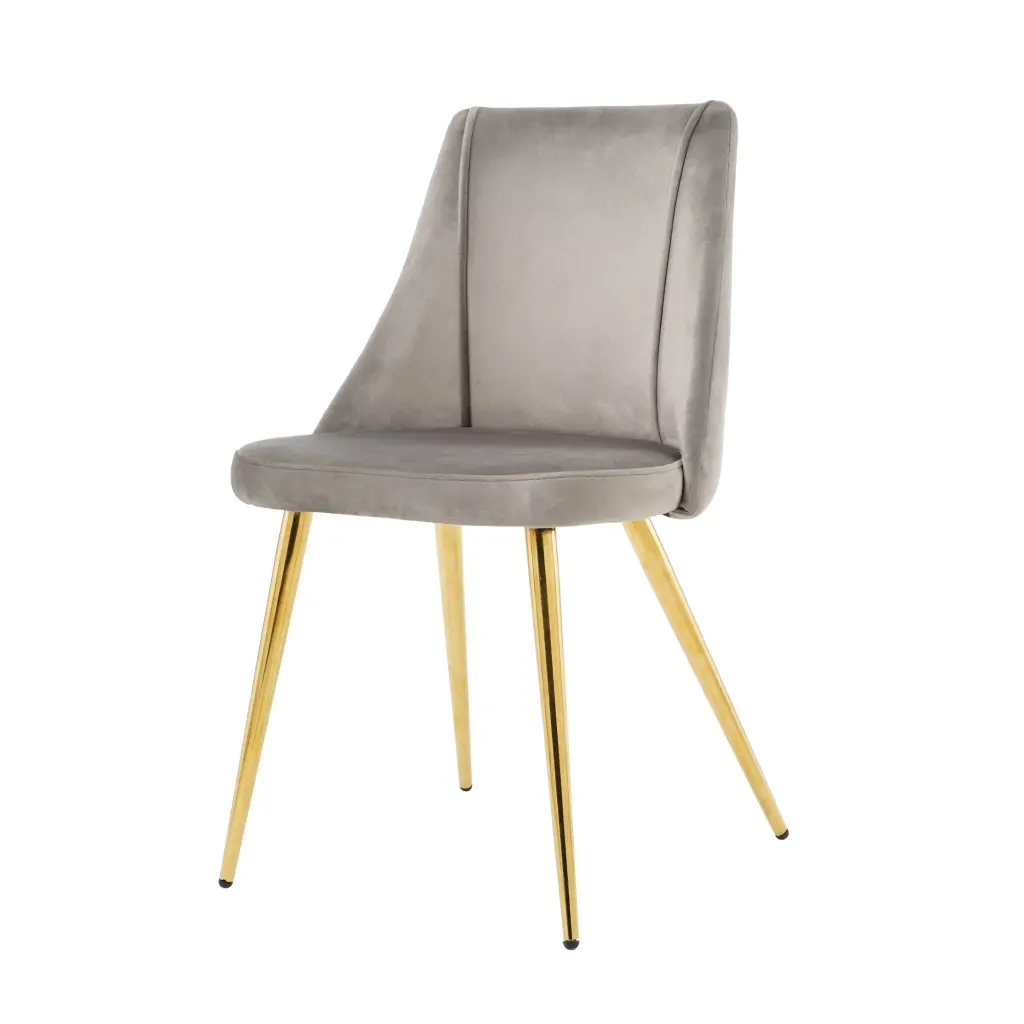 Modern Effortless Light Premium Dining Grey Chair Home Bedroom Stool Back Comfortable Seating rnb