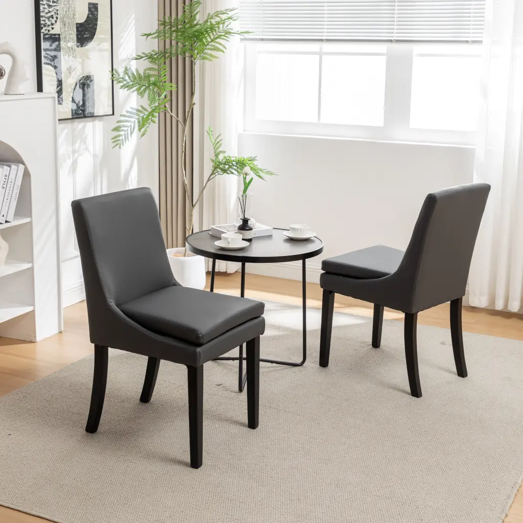 Modern Upholstered Dining Chairs Set 2 Kitchen and Dining Room rnb