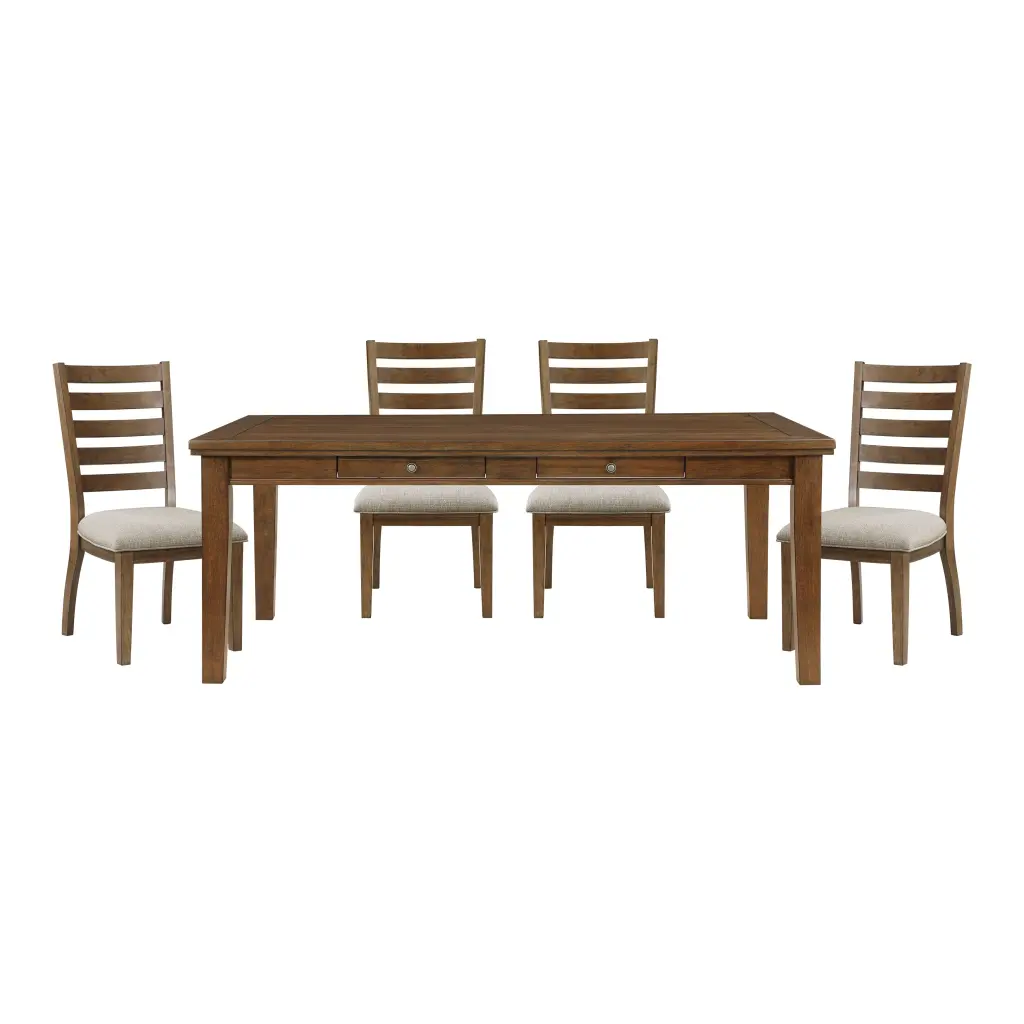 Cherry Finish Traditional 5-Piece Dining Set Table and 4 Chairs kanepe