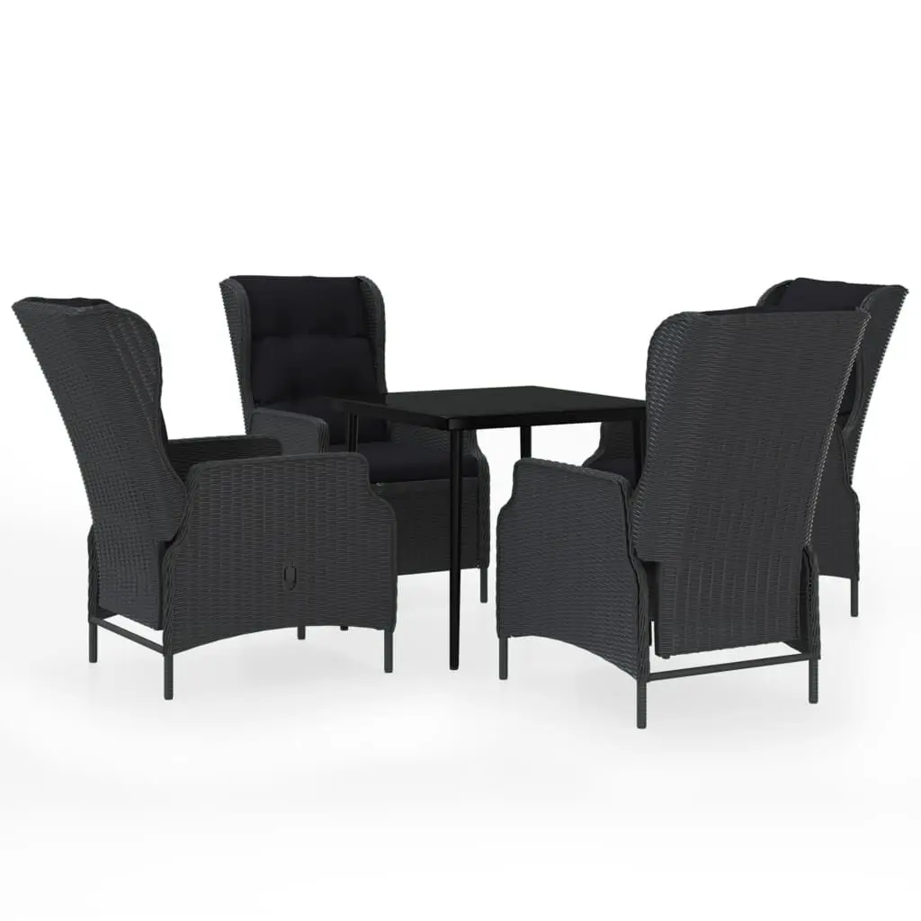 5 Piece Patio Dining Set Dark Gray Modern Outdoor Furniture