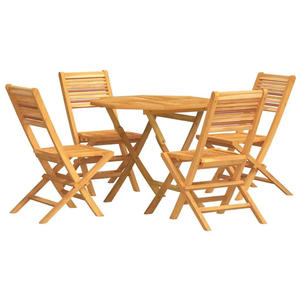 Solid Wood Teak 5 Piece Patio Dining Set