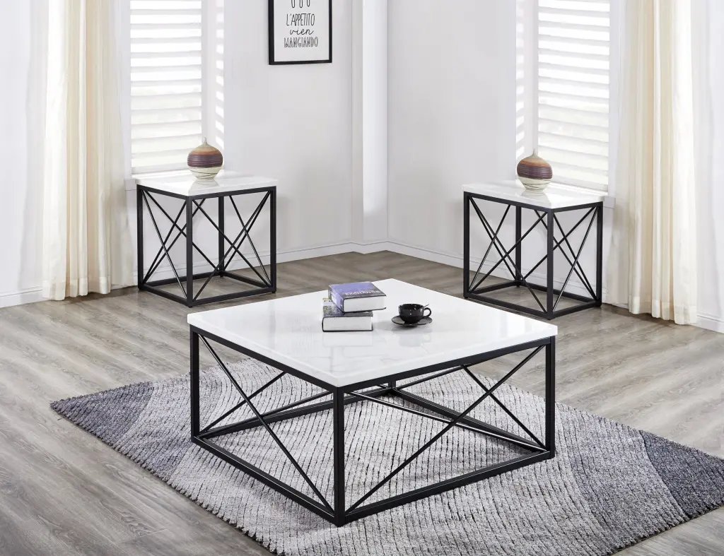 Skyler 3 Piece Table Set White White Stone Outdoor Dining Set steve silver furniture