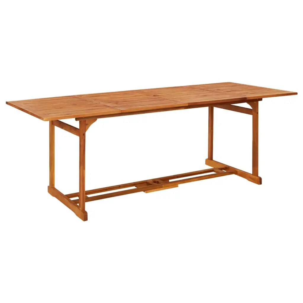 86.6 Inch Solid Acacia Wood Patio Dining Table Outdoor Furniture 35.4x29.5 Inches
