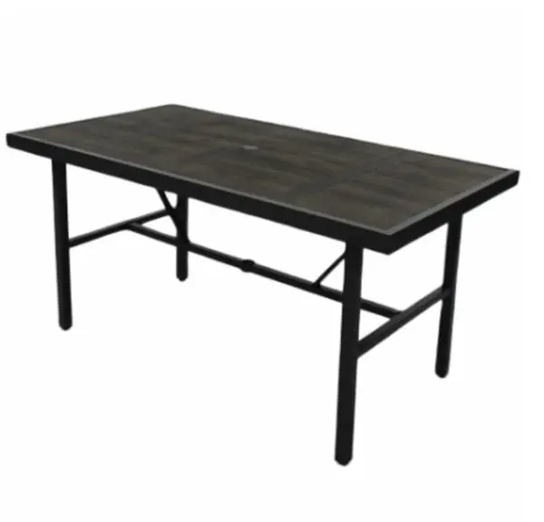 Four Seasons Courtyard BLT01829H60 Nantucket Steel CFT Top Dining Table Outdoor