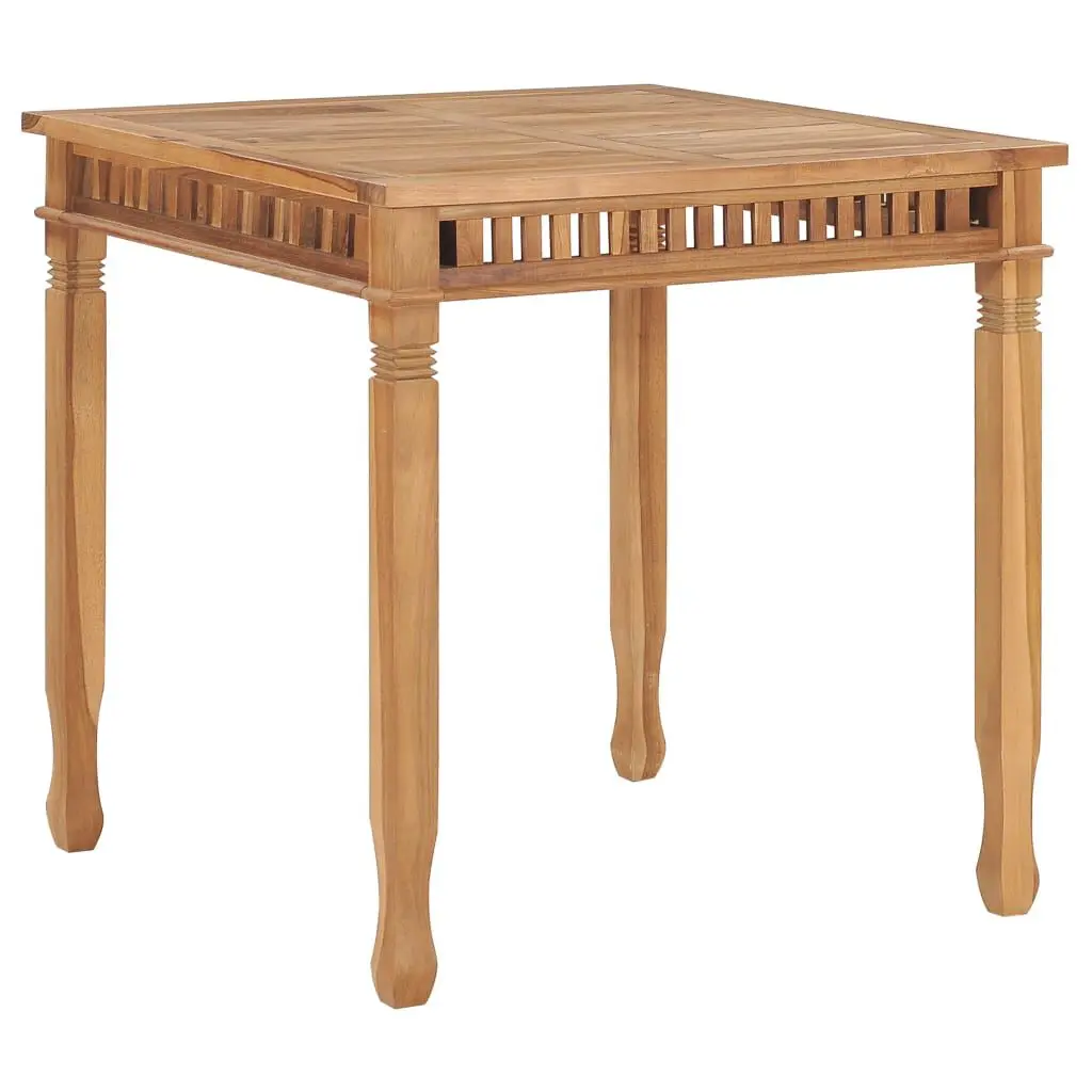 Patio Dining Table 31.5x31.5x31.5 Inches Solid Teak Wood Outdoor Furniture
