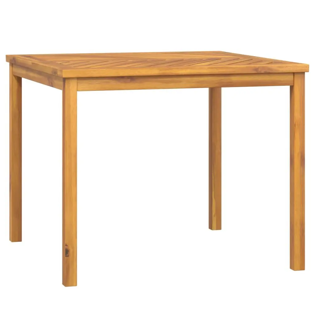 Patio Dining Table 35.4x35.4x29.1 Inches Solid Wood Acacia Outdoor Table