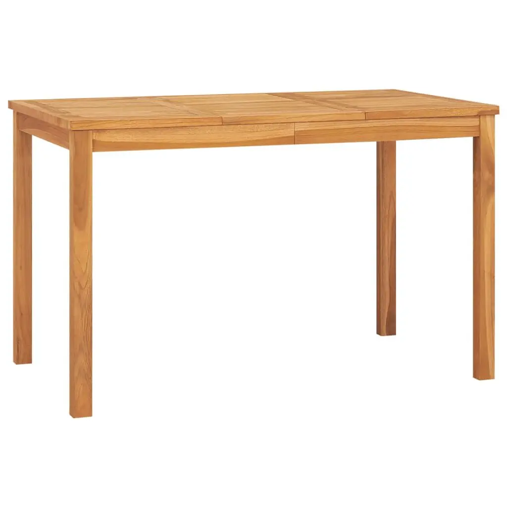 Patio Dining Table 47.2x27.6x30.3 Inches Solid Teak Wood Outdoor Furniture