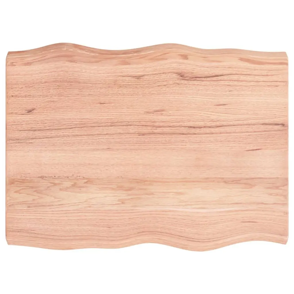 Table Top Light Brown 31.5x23.6 Inches Treated Solid Wood Live Edge