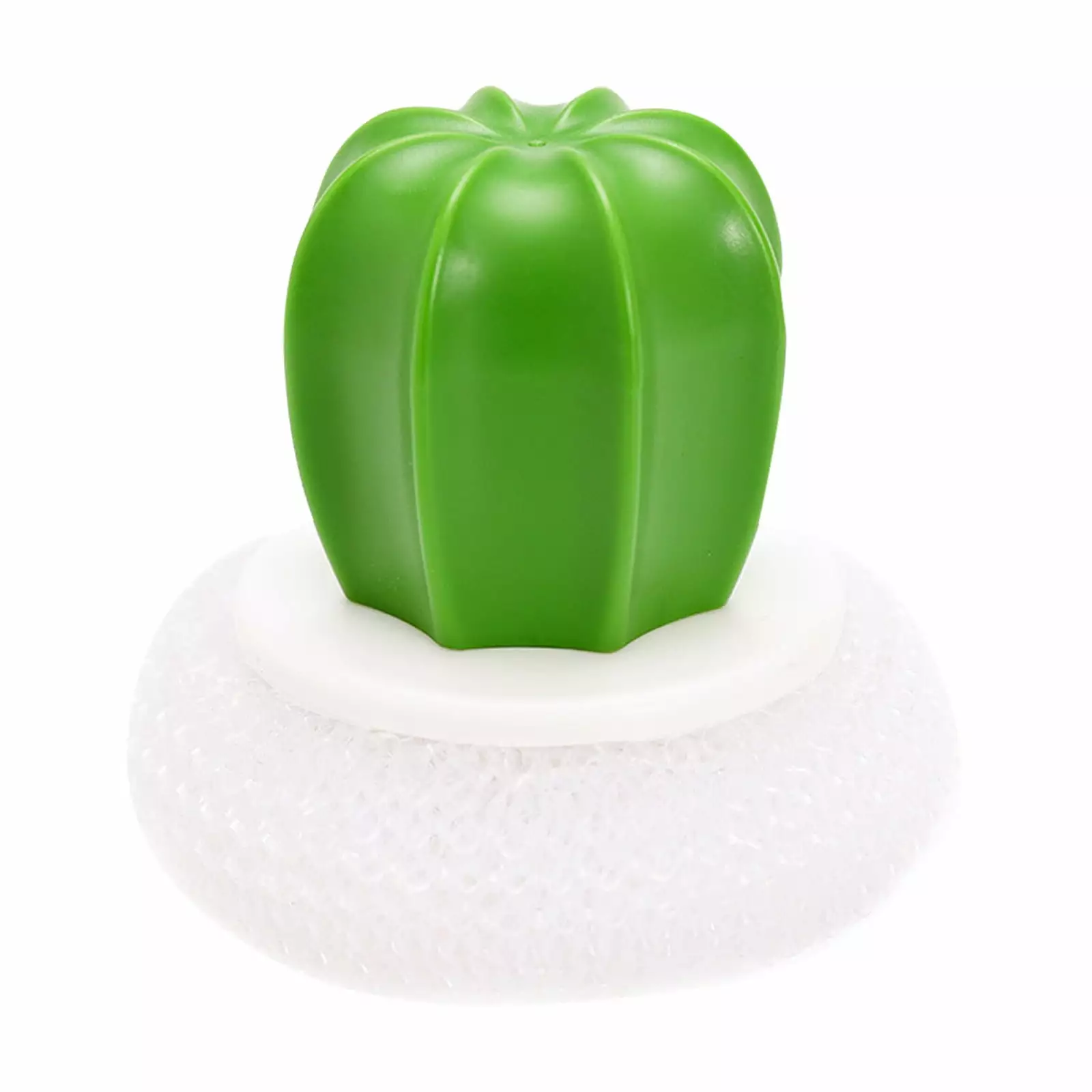 Home Kitchen Cleaning Brush Cactus Dishwashing Brush Handle and Stainless Scrub Pads