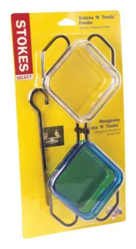 Stokes Select 38204 Snacks N Treats Double Hanging Dish Feeder