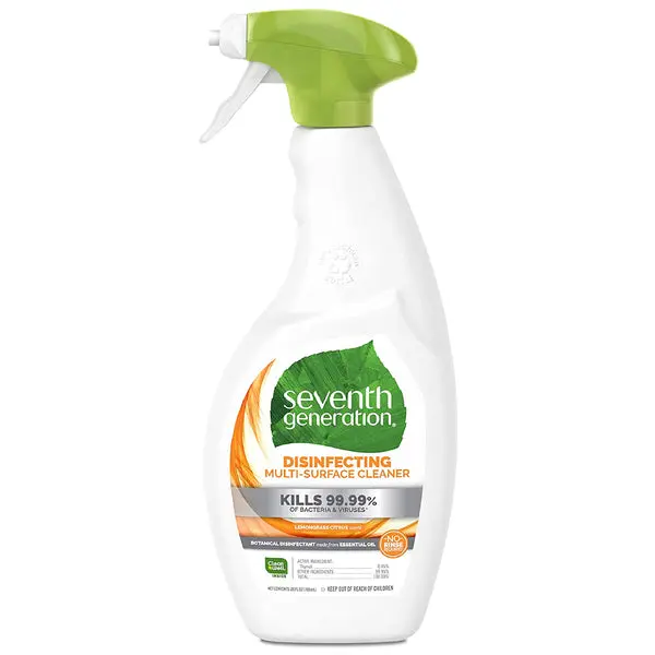 Seventh Generation 67235184 Disinfecting Multi-Surface Cleaner Lemongrass Citrus 26 Oz
