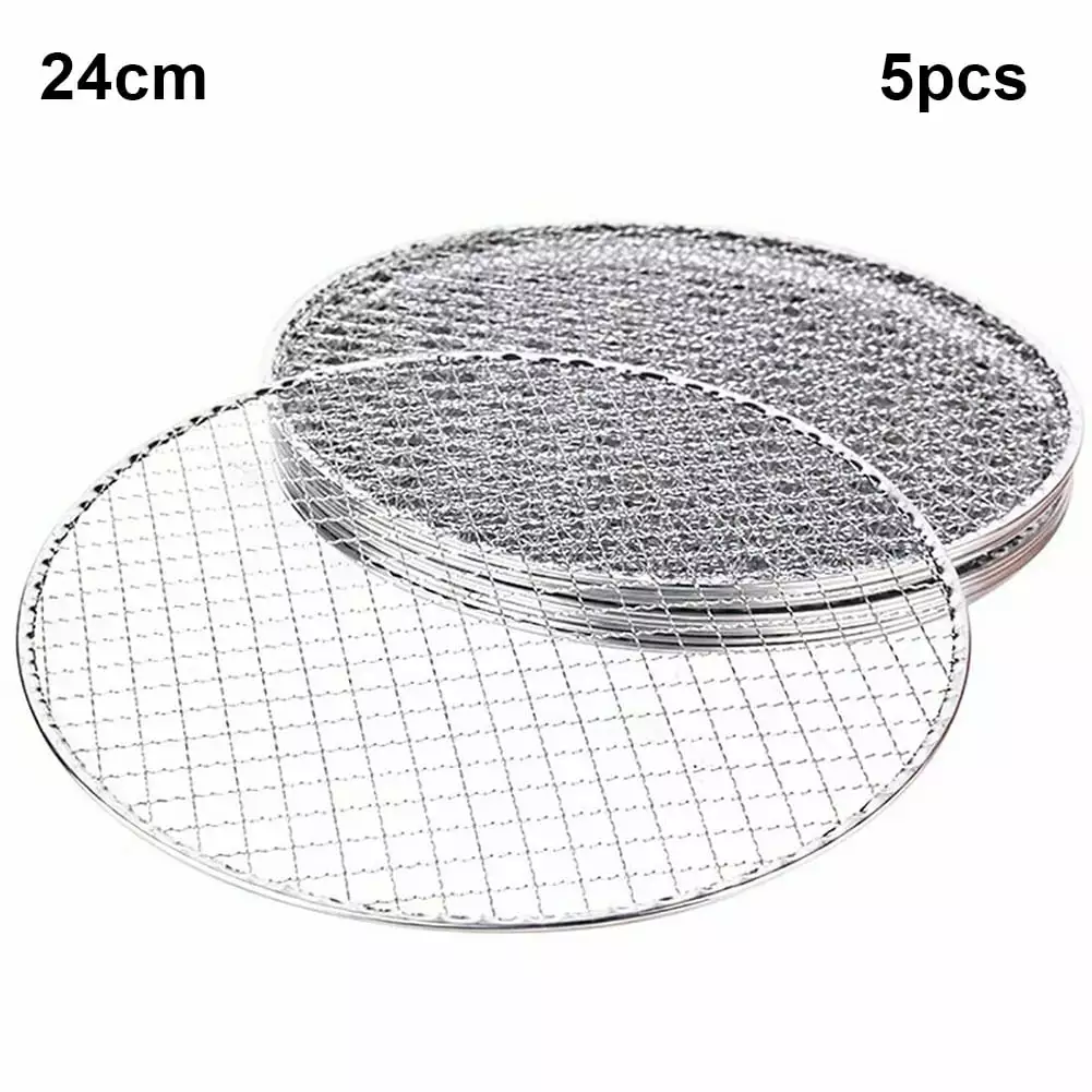 Bueautybox Disposable BBQ Grill Net 5PCS Roast Rack Outdoor Baking Barbecue