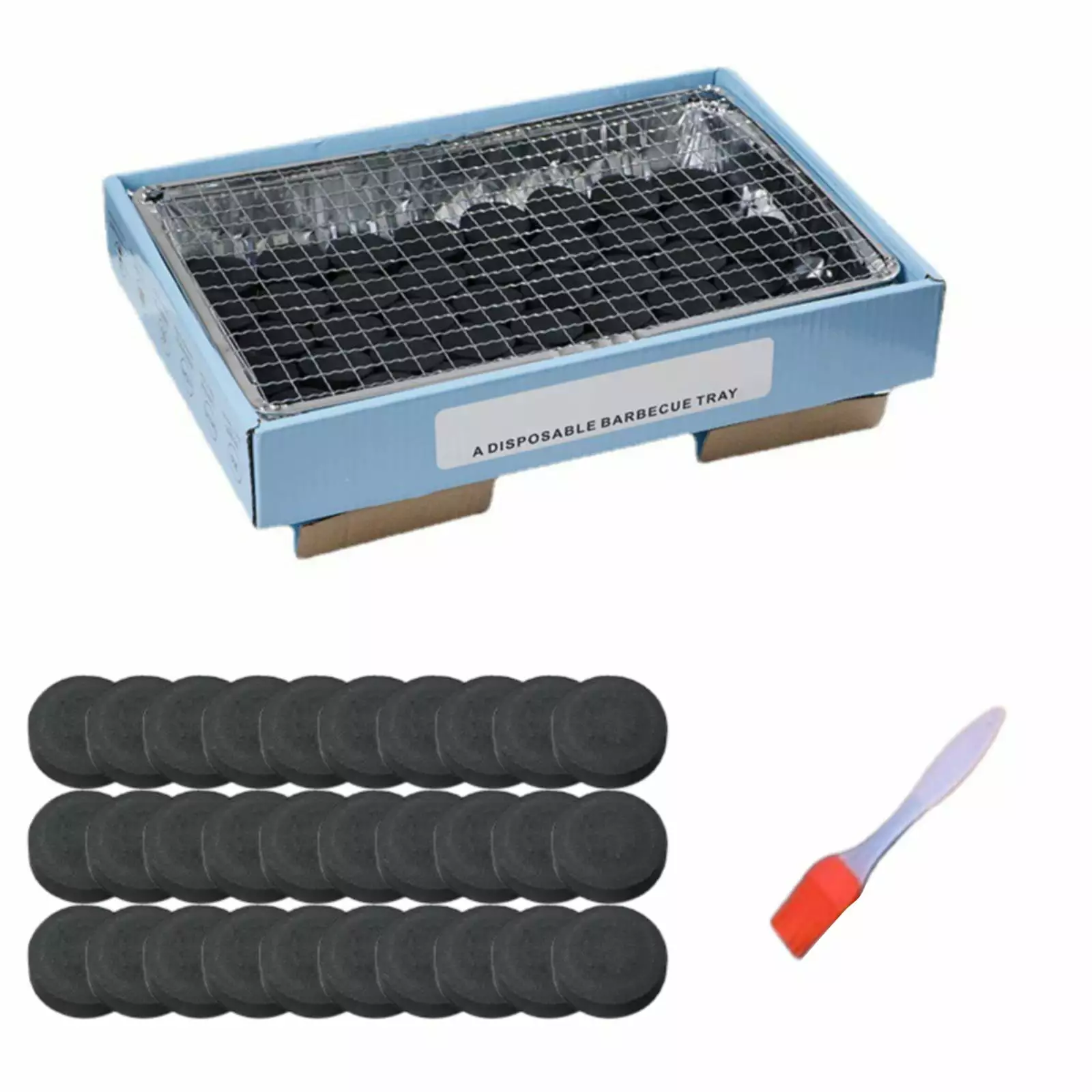 JUYDhdh Disposable Grill 30 Fast Burning Charcoal Travel-friendly BBQ Backyard Camping