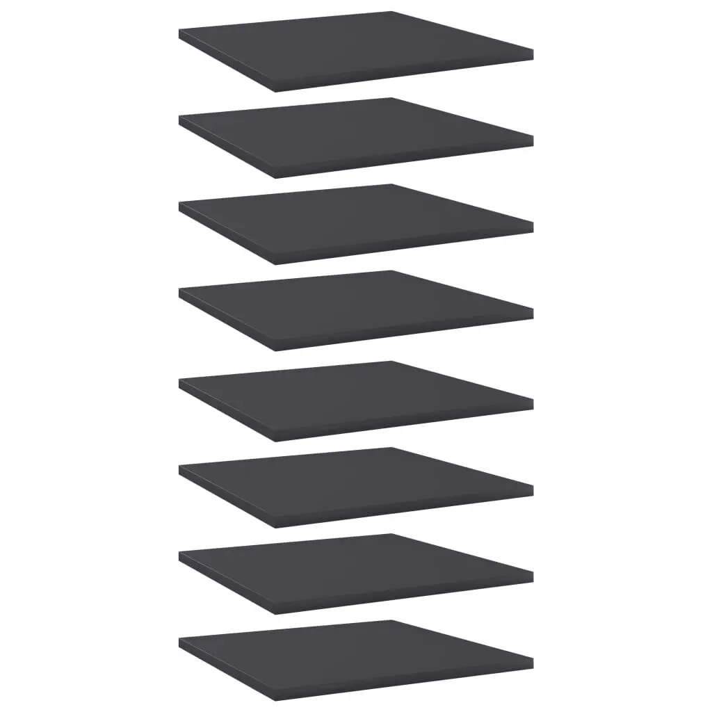 Bookshelf Boards 8 pcs Gray 15.7x15.7x0.6 Engineered Wood DIY Shelving
