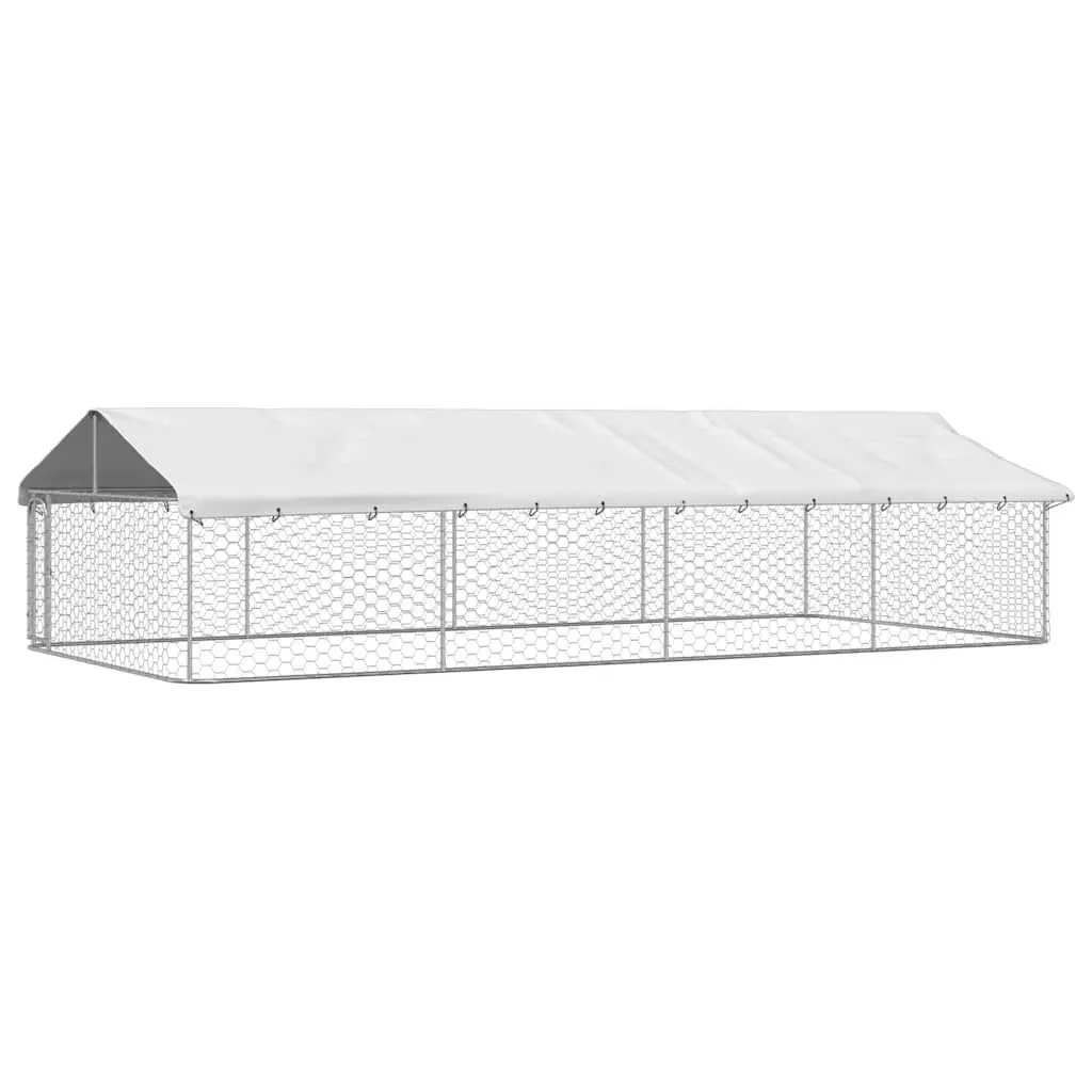 Outdoor Dog Kennel Roof 236.2 Inch Large Pet Enclosure Shelter