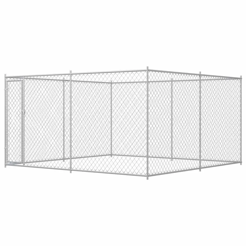Outdoor Dog Kennel 150.8x150.8x72.8 Inches Large Pet Enclosure