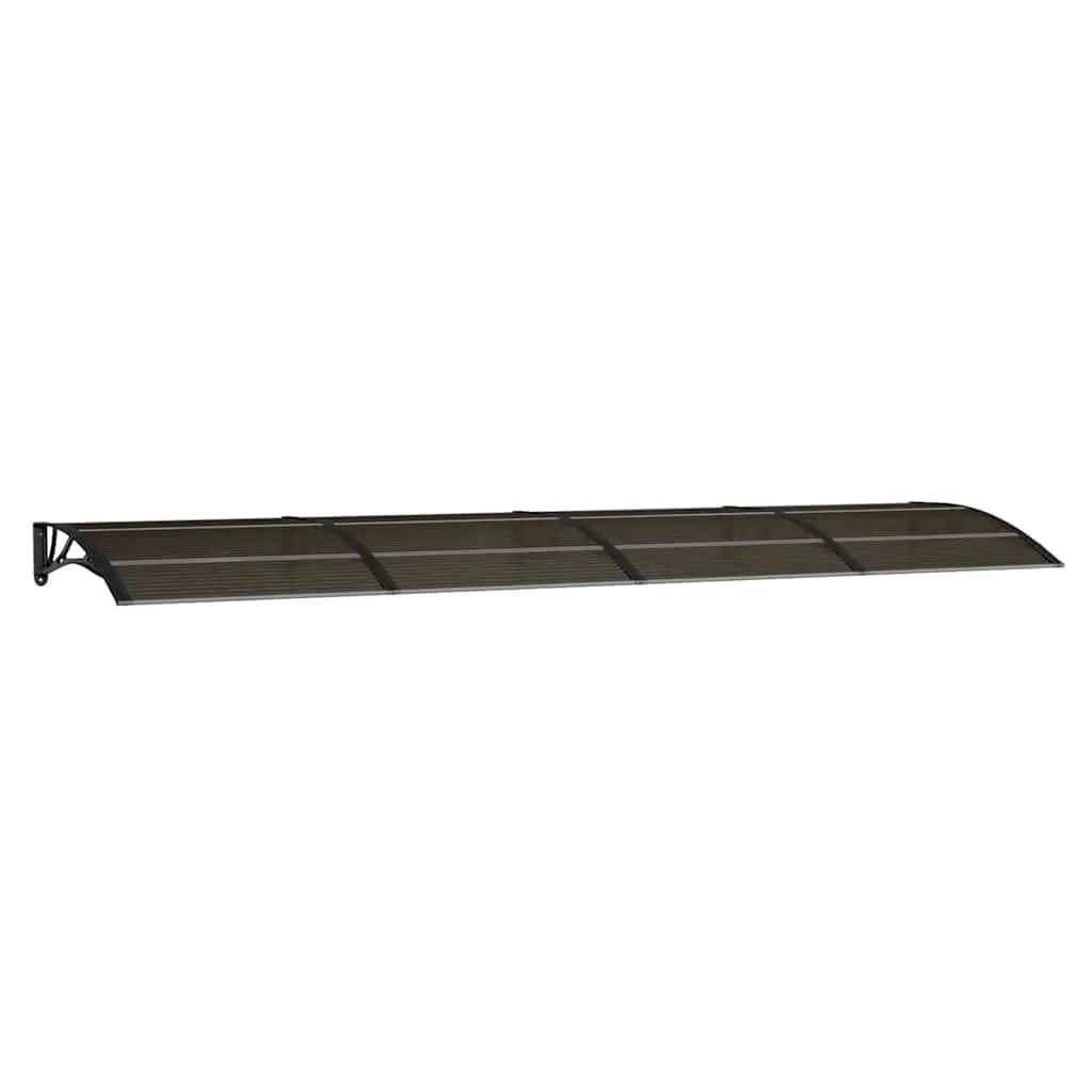 Black Polycarbonate Door Canopy 157.5 x 39.4 Inches Extra Wide Entryway Cover
