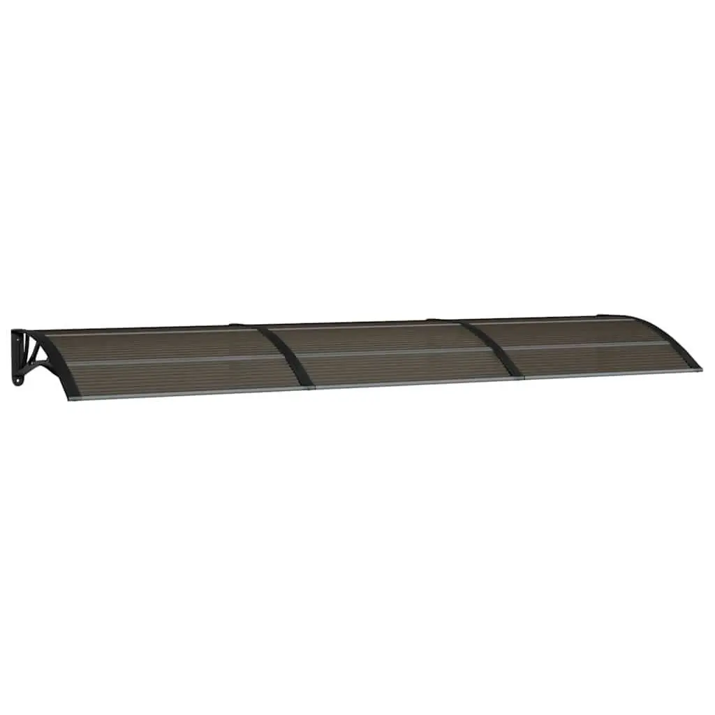 Door Canopy Black 118.1x29.5 Inches Polycarbonate Porch Cover