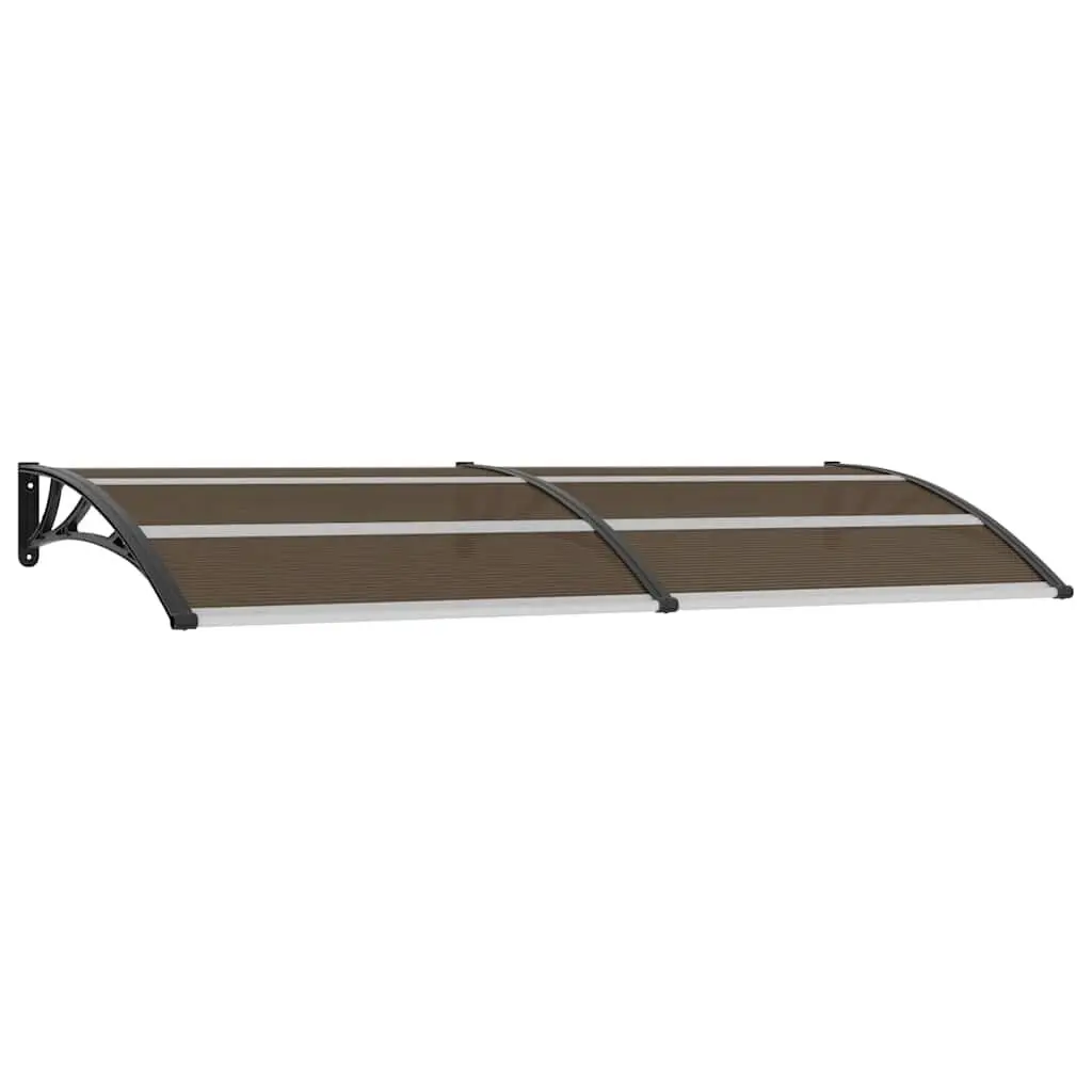 Door Canopy Black 94.5x39.4 Inches Polycarbonate Outdoor Shelter