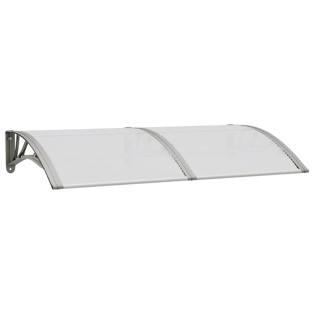 Door Canopy Gray 59.1x29.5 Polycarbonate Outdoor Shelter