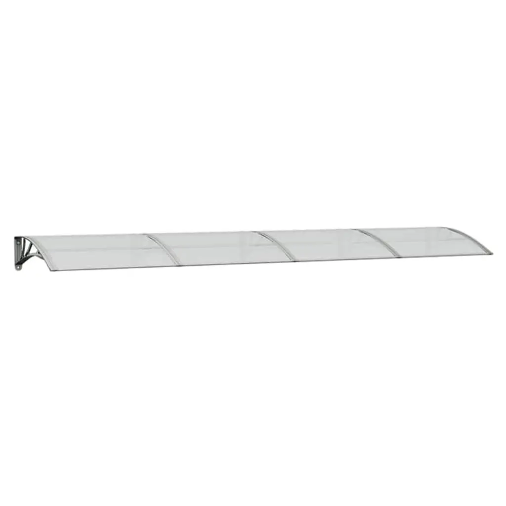 Door Canopy Gray and Transparent 137.8x29.5 Inches Polycarbonate Porch Cover