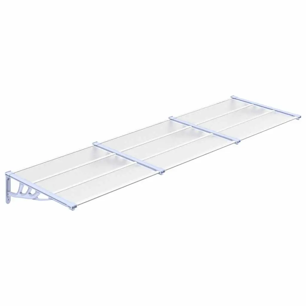Gray and Transparent Polycarbonate Door Canopy 117.1x35.4 Inches Heavy Duty Commercial Use