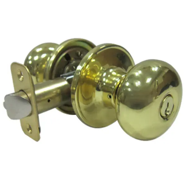 Taiwan Fu Hsing TF700B-KA3 Mushroom Entry Knob Set Polished Brass