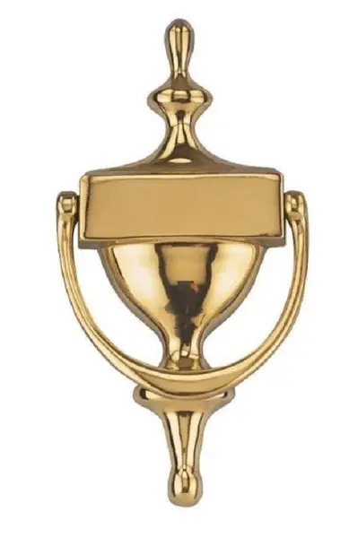 Prosource HR4004PB-PS Door Knockers 6-3/4 Inch Bright Brass Decorative Entry Hardware