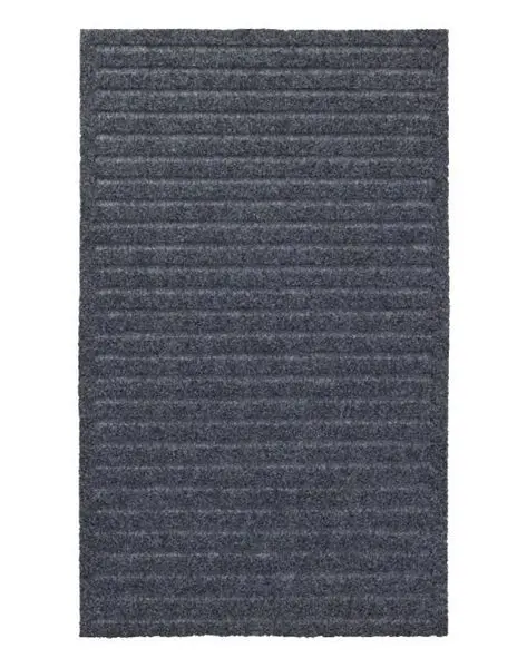 WJ Dennis NYXSDG1830 Dark Grey Stripes Door Mat 18 x 30 Inches Small Spaces