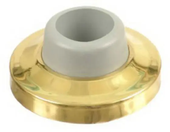 National Hardware N198-069 Wall Door Stop Polished Solid Brass