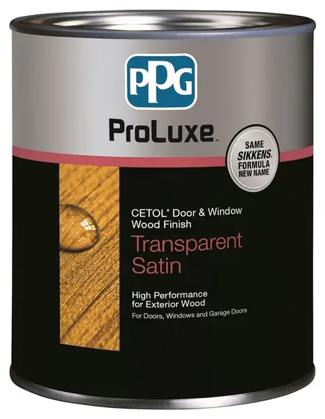 PPG SIK48006 ProLuxe Cetol Transparent Satin Door & Window Wood Finish Light Oak Quart