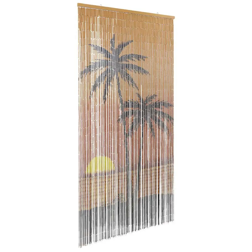 Insect Door Curtain Palm Tree Print 39.4x86.6 Bamboo Screen