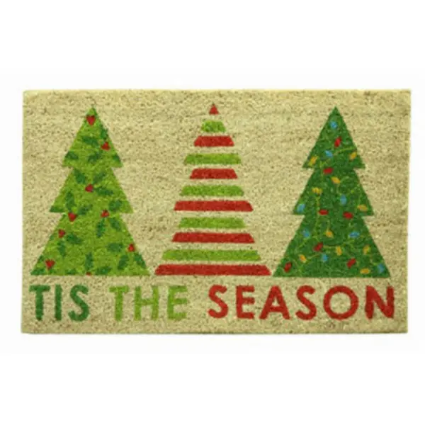 Bacova 58251 Koko Printed Tis Season Fun Tree Mat 18 x 28 Holiday Decor