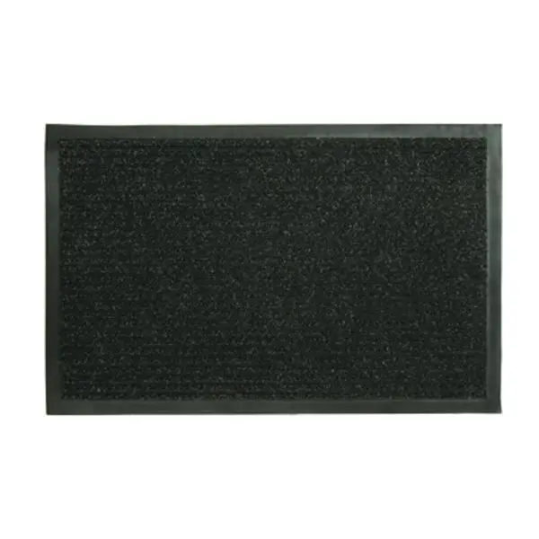 Sports Licensing Solutions 27389 Jumbo Dual Rib Floor Door Mat Charcoal Black Large Size Non-Slip Mat